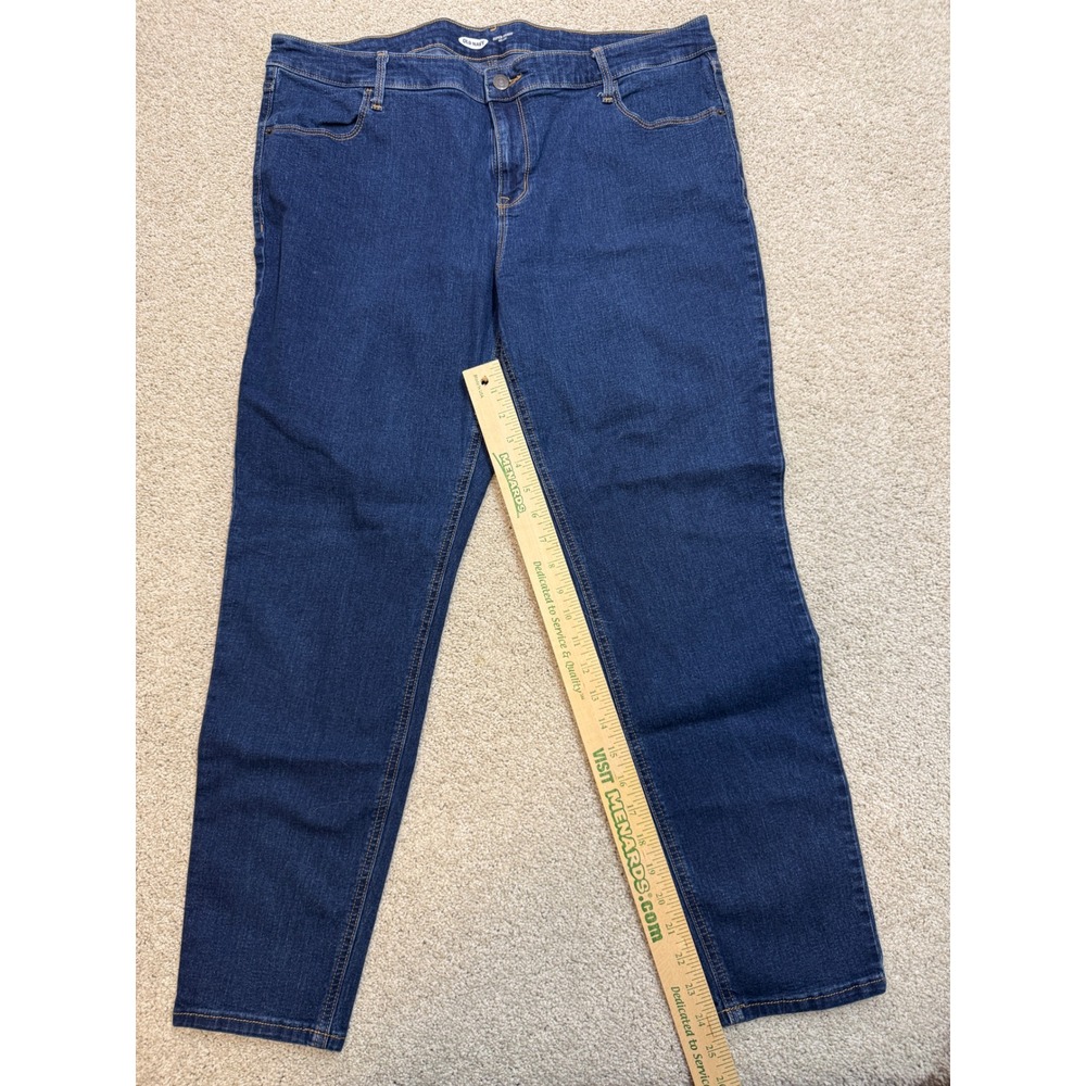 Old Navy Super Skinny Mid-Rise Dark Wash Denim Jeans Womens Size 18